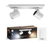 Lampy sufitowe - Philips - LED Ściemnialne oświetlenie punktowe Hue RUNNER 2xGU10/4,2W/230V + pilot białe - miniaturka - grafika 1