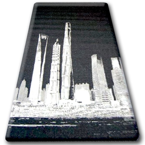 DYWAN SZNURKOWY SIZAL FLOORLUX 20240 / srebrny czarny 200x290 cm