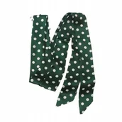 Krawaty i muchy męskie - SZALICZEK z nadrukiem damska długa CHUSTKA elegancka APASZKA jak krawat - miniaturka - grafika 1