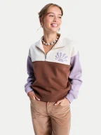 Bluzy damskie - Roxy Bluza View Point Block ERJFT05014 Kolorowy Regular Fit - miniaturka - grafika 1