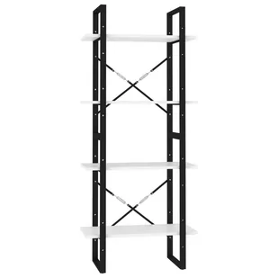 vidaXL 4-poziomowy regał na książki biały 60x30x140 cm płyta 806437 - Regały - miniaturka - grafika 1