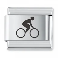 Charmsy - Murrano ITALIAN CHARMS Symbole Sportowe Jazda Na Rowerze IH-213 - miniaturka - grafika 1