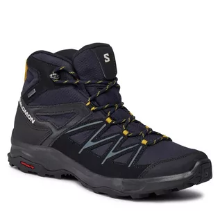 Buty trekkingowe męskie - Trekkingi Salomon Daintree Mid Gtx GORE-TEX L41678400 Nisk/Black/Antique - grafika 1