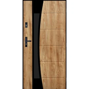 Pantor Drzwi zewnętrzne stalowe wejściowe Lyon Black Dąb Turner 90 prawe - Drzwi zewnętrzne Pantor Drzwi zewnętrzne stalowe wejściowe Lyon Black Dąb Turner 90 prawe - Drzwi zewnętrzne - miniaturka - grafika 1