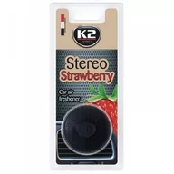 Zapachy samochodowe - K2 Zapach samochodowy w formie głośniczka Stereo Strawberry V157 - miniaturka - grafika 1