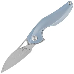 Nóż składany Bestech The Reticulan Blue Titanium, Damascus by Elijah Isham (BT1810H) - Noże - miniaturka - grafika 1