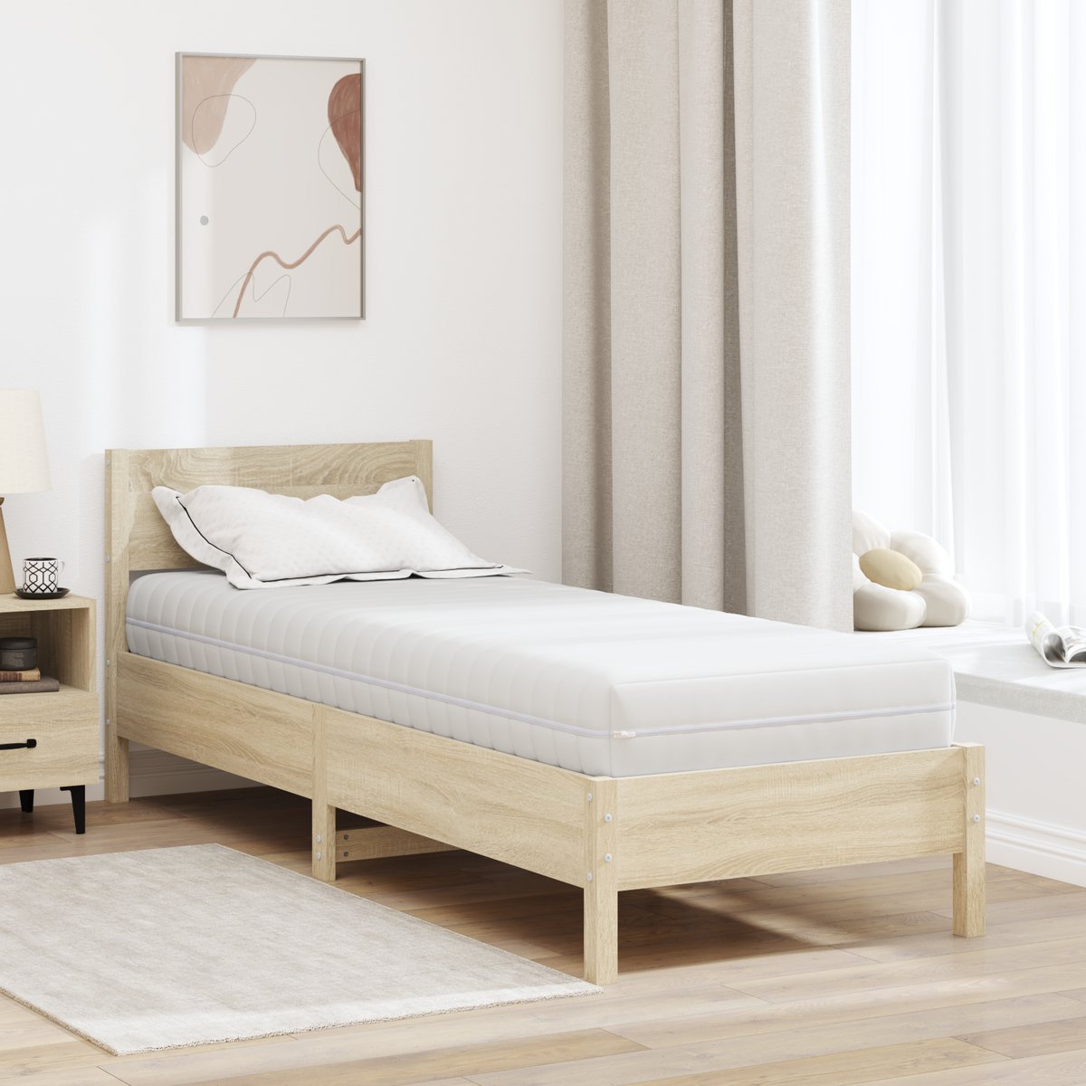 Materace Biały 70 x 200 cm 100% materiał poliestro