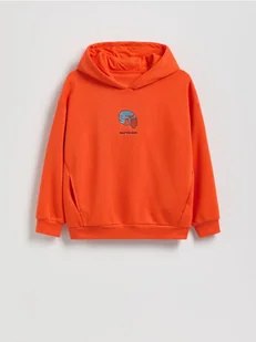 Reserved - Bawełniana bluza z kapturem - czerwony - Kurtki i płaszcze dla chłopców - miniaturka - grafika 1