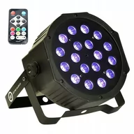 Oświetlenie i efekty wizualne - LIGHT4me LED PAR 18x3W UV - lekki, uniwersalny reflektor slim LED PAR UV z funkcją stroboskopu - miniaturka - grafika 1