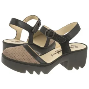 Sandały Teyo Cupi/Mous Taupe/Khaki P501583001 (FL419-a) FLY London - Sandały damskie - miniaturka - grafika 1