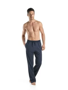 Spodnie sportowe męskie - Hanro Spodnie dresowe Night & Day 5435 Granatowy Custom Fit - grafika 1