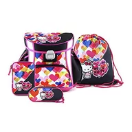 Plecaki - TARGET Square Hello Kitty Hearts zestaw 4 w 1 plecak szkolny, 38 cm, 12 litrów, niebieski (Blu) - miniaturka - grafika 1
