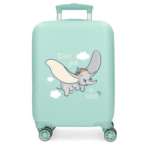 Joumma Disney Dumbo Fly Walizka kabinowa niebieska 33 x 50 x 20 cm sztywne zapięcie szyfrowe ABS boczne zapięcie szyfrowe 28,4 kg 2 kg 4 koła podwójny bagaż ręczny, Niebieski, walizka kabinowa
