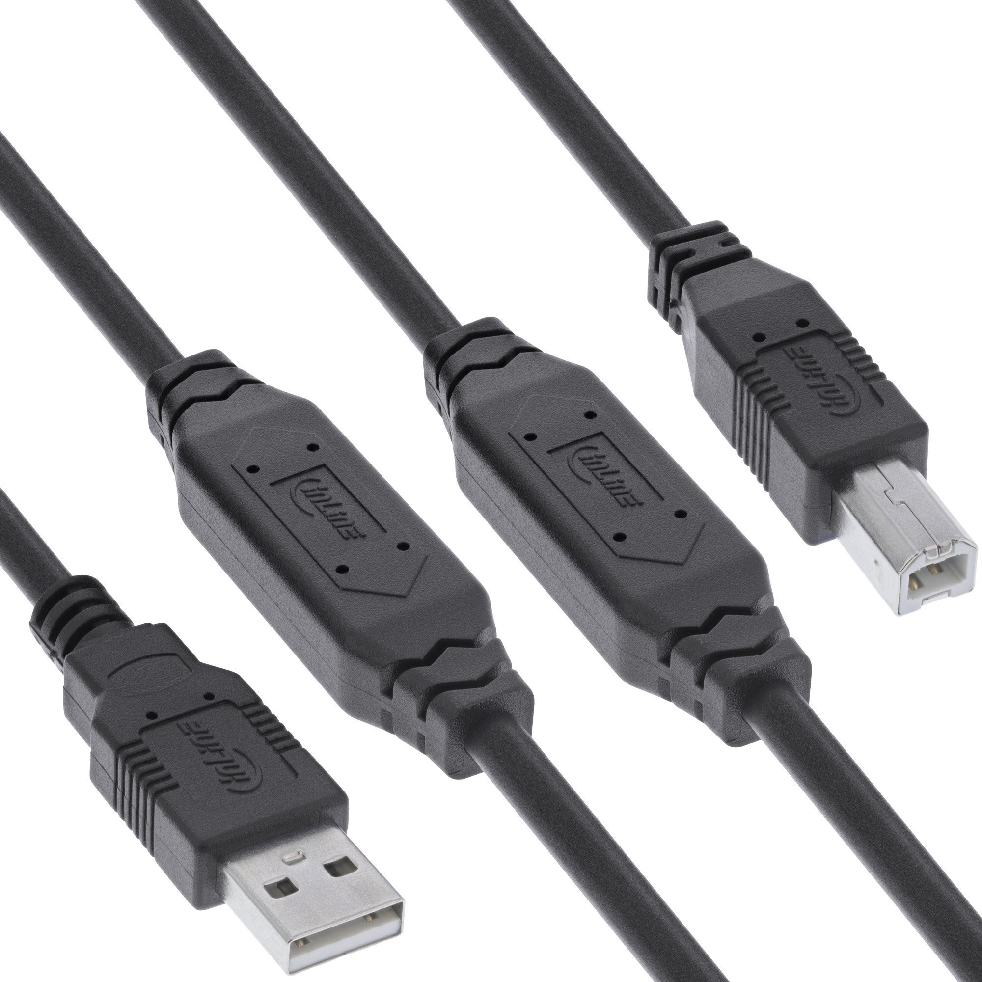 Kabel USB Vision INLINE USB 2.0 Aktivkabel mit Signalverstaerkung St A an St B 15m