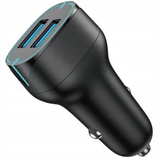 ŁADOWARKA SAMOCHODOWA SZYBKIE ŁADOWANIE 2x USB QC 36W MOCNA 3A - Ładowarki samochodowe - miniaturka - grafika 1
