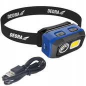 Latarki - Dedra Latarka Czołowa 500Lm Czujnik Ruchu Aku 1000Mah Czołówka Usb-C L1015 - miniaturka - grafika 1