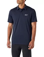 Koszulki męskie - Jack Wolfskin Męska Koszulka Polo Pack & Go Polo M, Niebieski (Night Blue), M - miniaturka - grafika 1