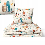 Pościel dla dzieci - Pościel Dziecięca 100x140cm 2 elementy, Do Łóżeczka, wzór: Family Cats Colo - miniaturka - grafika 1