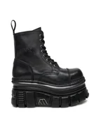 Glany damskie - NEW ROCK Glany M-MILI083C-S60 Czarny - miniaturka - grafika 1
