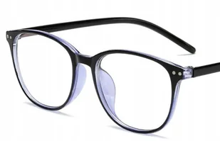 Okulary korekcyjne plusy niebieskie +1 - Okulary korekcyjne, oprawki, szkła - miniaturka - grafika 1