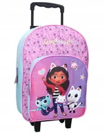 Plecaki szkolne i tornistry - WALIZKA PLECAK NA KÓŁKACH DLA DZIECI SZELKI KOCI DOMEK GABBY GABI - miniaturka - grafika 1