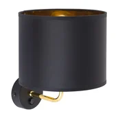 Lampy ścienne - VEGA BLACK/GOLD KINKIET 1 PŁ - miniaturka - grafika 1