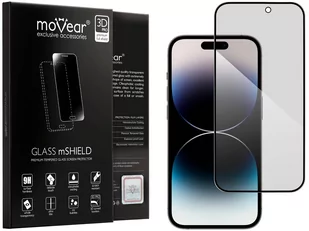 moVear 3D Pro Privacy - Prywatyzujące Szkło Hartowane Do Apple Iphone 14 Pro (6.1") Na Cały Ekran | Antyspy, Fullglue, 9H - Szkła hartowane na telefon - miniaturka - grafika 1