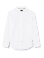 Sukienki - Tommy Hilfiger Męska sukienka koszulowa CL-W DOT z nadrukiem RF, biała/granatowa, 18,5, Biały/granatowy (Th Navy), 48 - miniaturka - grafika 1