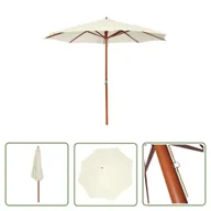 Parasole ogrodowe - The Living Store Parasol 300 x 258 cm - piaskowa biel - Parasol - miniaturka - grafika 1