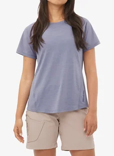 Koszulka damska Salomon Outline S/S Tee - blue granite - Koszulki i topy damskie - miniaturka - grafika 1
