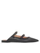 Klapki i japonki damskie - Tommy Hilfiger Klapki Th Pointy Leather Mule FW0FW07722 Czarny - miniaturka - grafika 1