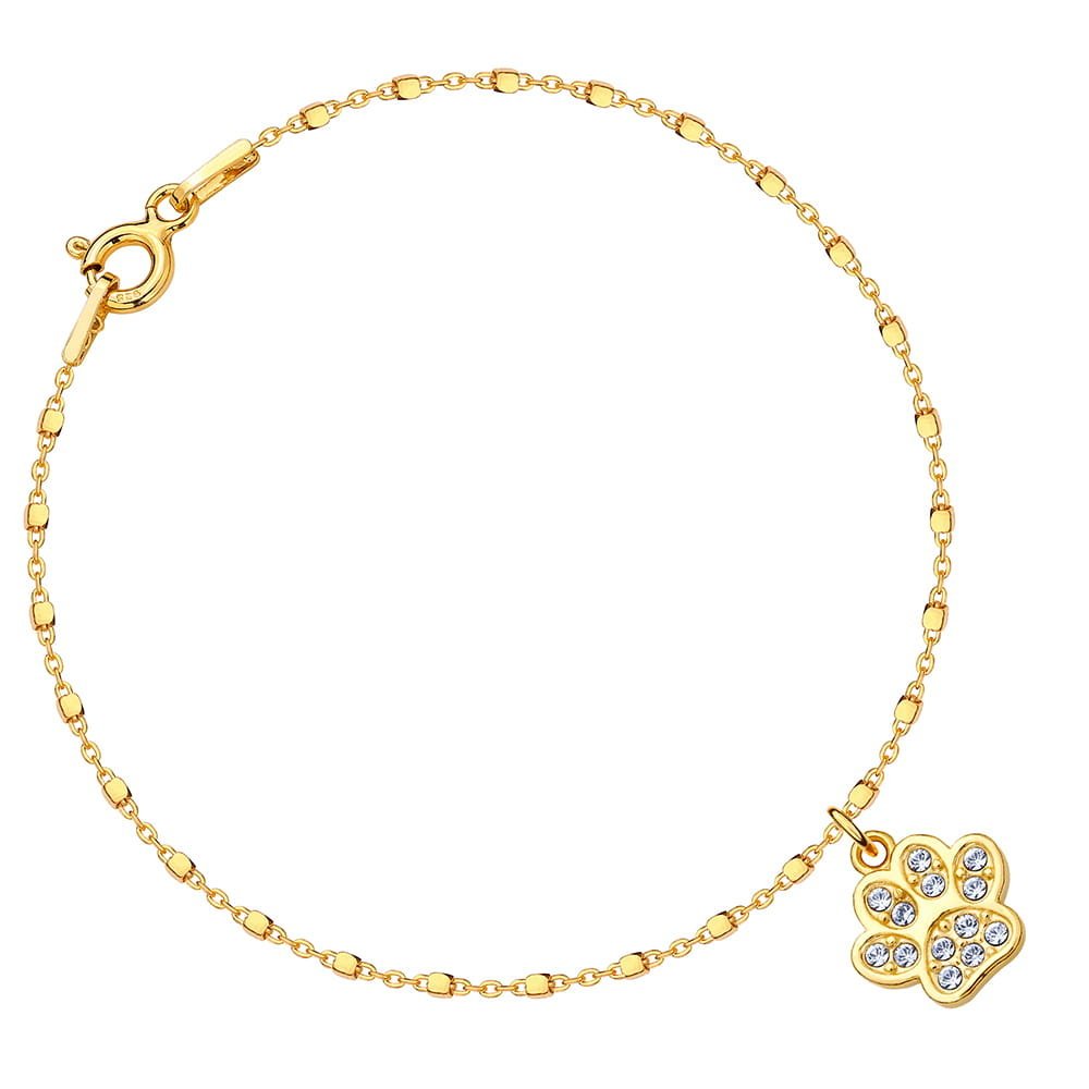 MYNESS Bransoletka z psią łapką z kryształami Swarowski /2186/