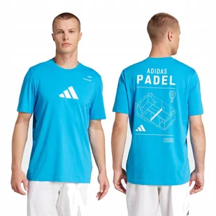 Koszulka Adidas Padel AeroReady niebieska sportowa oddychająca nadruk r. S - Koszulki męskie Koszulka Adidas Padel AeroReady niebieska sportowa oddychająca nadruk r. S - Koszulki męskie - miniaturka - grafika 1