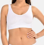 Piżamy ciążowe - Bezszwowy top damski do karmienia Charlotte biały Biały L/XL - miniaturka - grafika 1