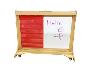 Masterkidz Materiałowy Arkusz Do Wieszania Z Kieszonkami Na Fiszki I Obrazki Masterkidz Czerwony ME10735 - Tablice dla dzieci - miniaturka - grafika 1