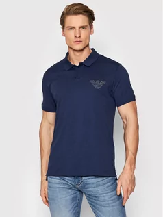 Koszulki męskie - Emporio Armani Polo 211854 2R472 90535 Niebieski Regular Fit - grafika 1