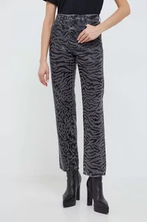 Spodnie damskie - Karl Lagerfeld jeansy damskie kolor szary - grafika 1