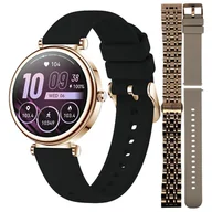 Smartwatch - Zegarek Smartwatch Damski Hagen HB40.210.539.1210-SET czarny - miniaturka - grafika 1