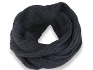 Apaszki i szaliki damskie - Ciepły komin włoska produkcja granatowy - miniaturka - grafika 1