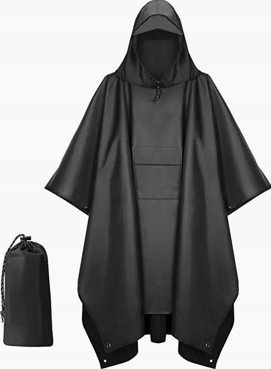 PŁASZCZ PRZECIWDESZCZOWY UNISEX DŁUGI WODOODPORNY LEKKI PONCZO OKRYCIE