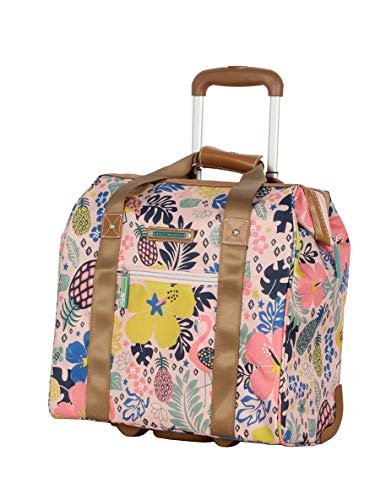 Lily Bloom Designerska torba podróżna pod siedzenie z kolekcji bagażu kabinowego, wzorzysta torba podręczna 38 cm dla kobiet, lekka walizka z 2 kółkami, Carry-On 15 Inch