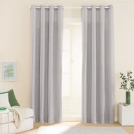 Zasłony - Zasłony strukturalne na przelotkach 140 x 250 cm Smukee, 2 szt., beżowe - miniaturka - grafika 1