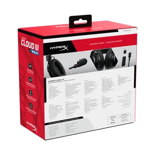 HyperX Cloud III Wireless – bezprzewodowy do gier czarny - Słuchawki - miniaturka - grafika 1