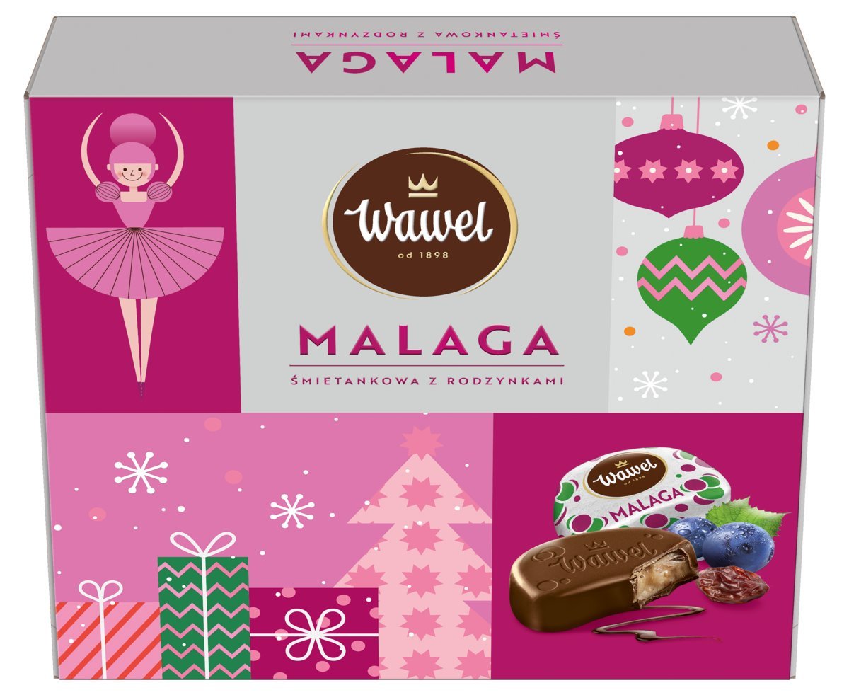 Bombonierka Czekoladki Nadziewane Malaga Oferta Zimowa Wawel 160g