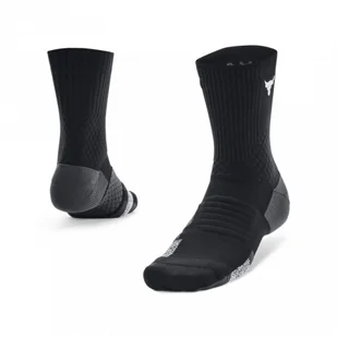 Skarpetki treningowe uniseks Under Armour Project Rock UA AD Playmaker 1pk Mid - czarne - Skarpetki damskie - miniaturka - grafika 1