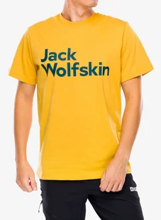 Koszulka z nadrukiem Jack Wolfskin Brand T - mustard - Koszulki i topy damskie - miniaturka - grafika 1