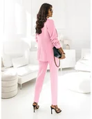 Garnitury - Modny garnitur marynarka i spodnie NAJAT - pudrowy róż - miniaturka - grafika 1
