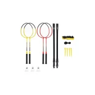 Badminton - NRZ264 ALUMINIUM / ZESTAW DO BADMINTONA 4 RAKIETY + 3 LOTKI Z PIÓR + SIATKA 600x60cm + POKROWIEC NILS - miniaturka - grafika 1