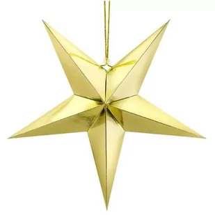 Party Deco Dekoracja wisząca gwiazda papierowa srebrna - 45 cm GWP1-45-019M - Dekoracje sali - miniaturka - grafika 1
