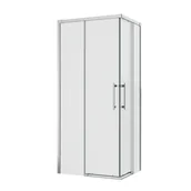 Kabiny prysznicowe - Kabina prysznicowa prostokątna Remix 100 x 70 x 195 cm chrom Sensea - miniaturka - grafika 1